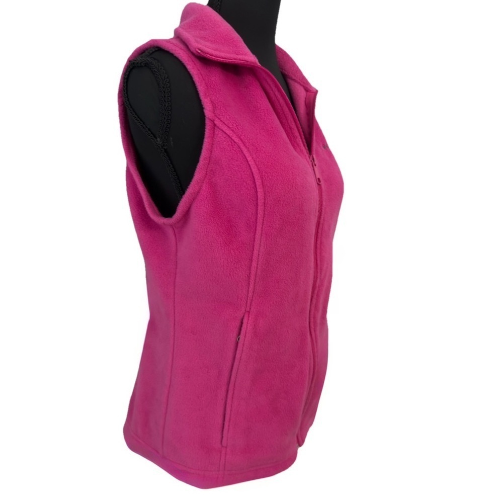 Columbia Benton Springs Fleece Vest Jacket Full Zip Sz Small Pink Bust 36.75” - Picture 4 of 8
